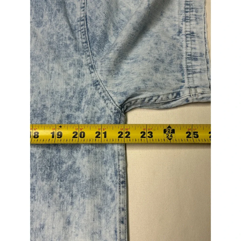 Vtg Y2k Levi's XL Acid Wash Denim Shirt Short Sleeve Button Up‎ Menswear